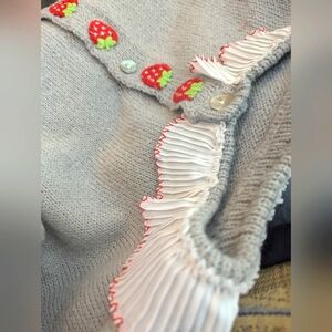 NWoT🧵🪡hand-embellished🪡🧵🍓sweater🍓  🎀MUST SEE!🎀 Sz M